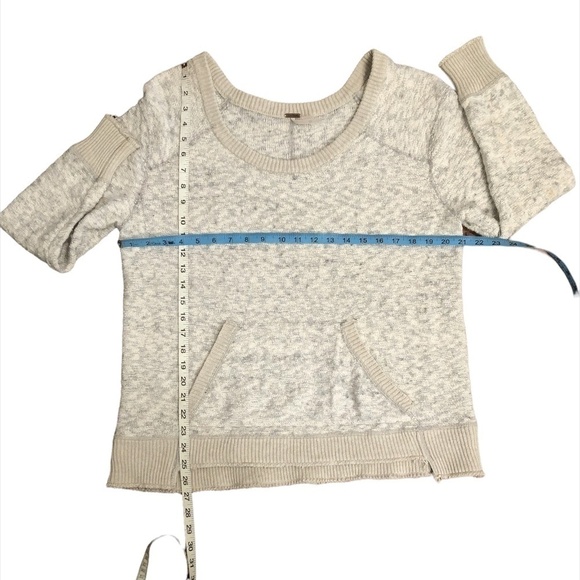 FREE PEOPLE Sweater Womens Oversized XS Beige Grey Moonstone Wool Alpaca - Picture 5 of 13
